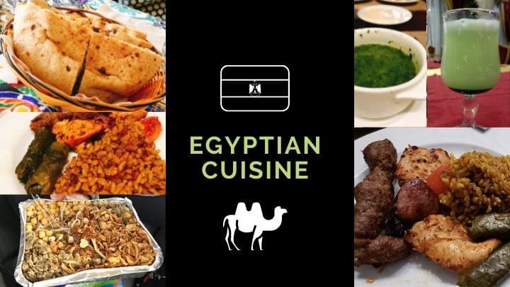 エジプト料理の画像　エジプトの子国民食コシャリ、エイシ、ケバブ、モロヘイヤスープ、果汁100のフレッシュジュース